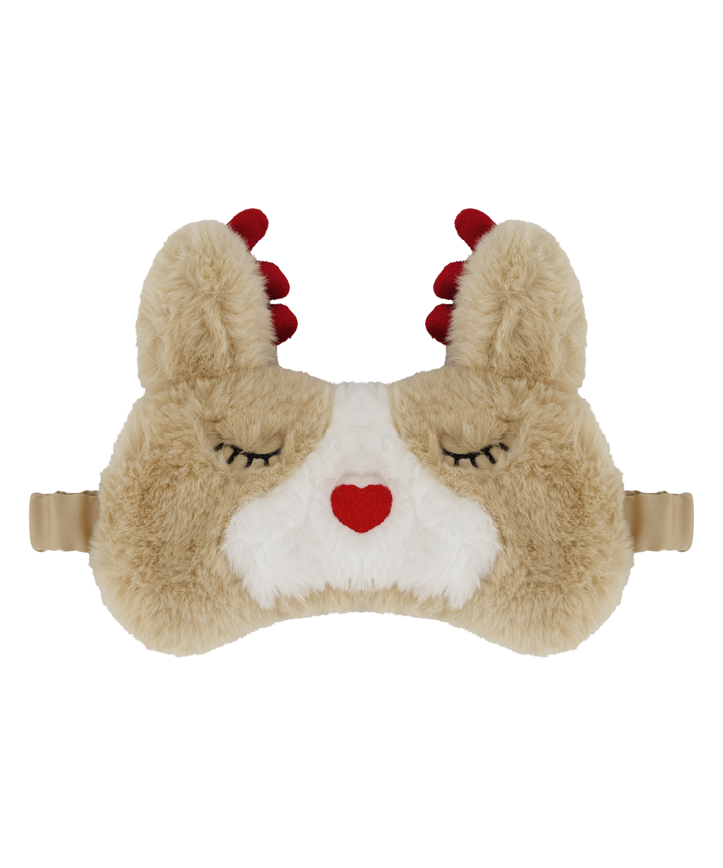 Sovmask i fuskpäls, Beige, main