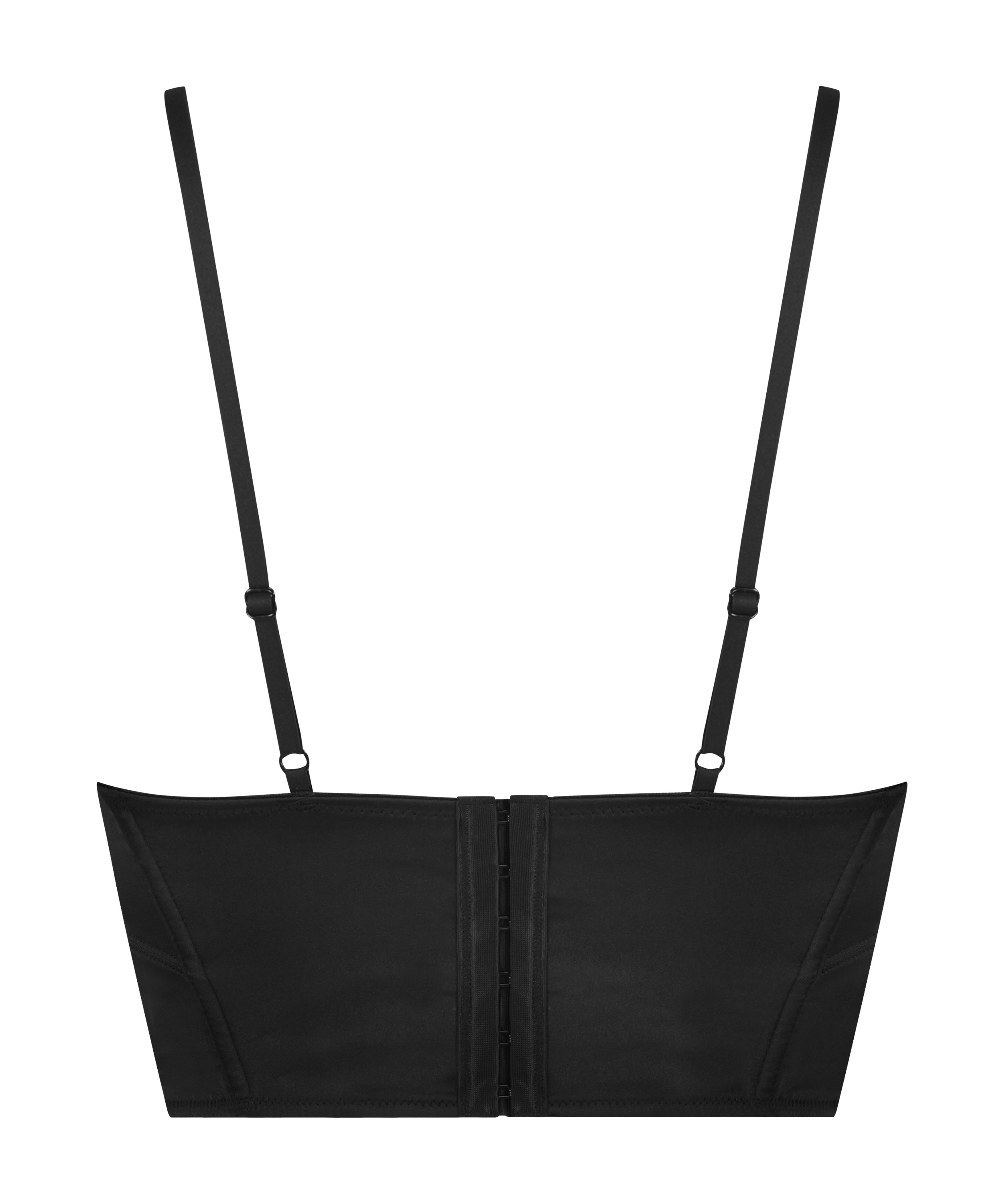 Korsettöverdel av Satin, Svart, main