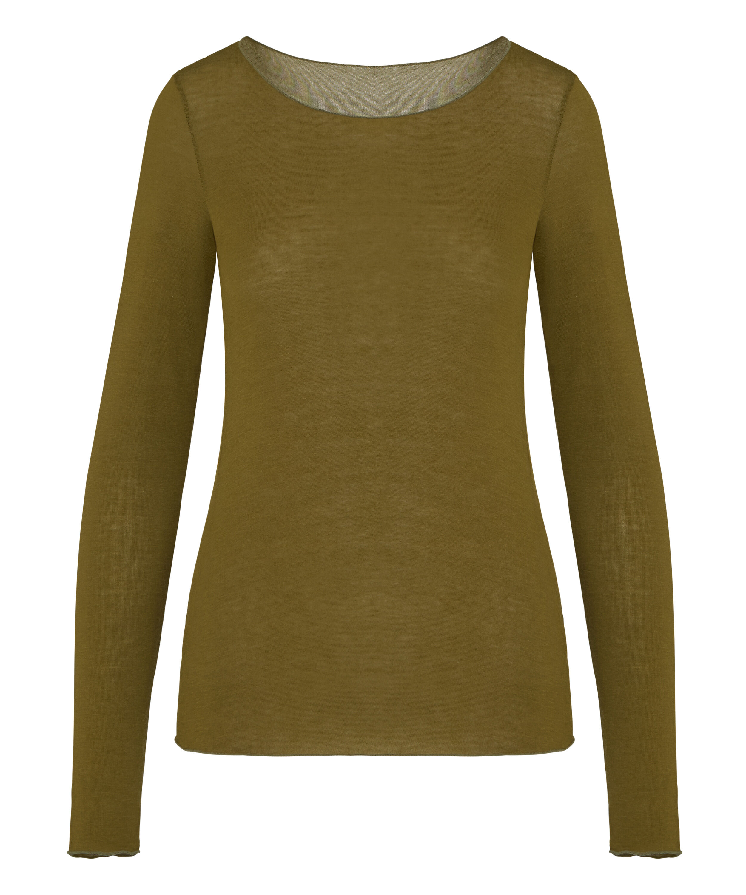 super soft cashmereblandad-topp med båthals, Grön super soft cashmereblandad-topp med båthals, Grön