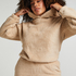 Mysig hoodie i fleece, Beige