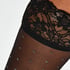 Emilia 20 denier lurex stay-ups, Svart