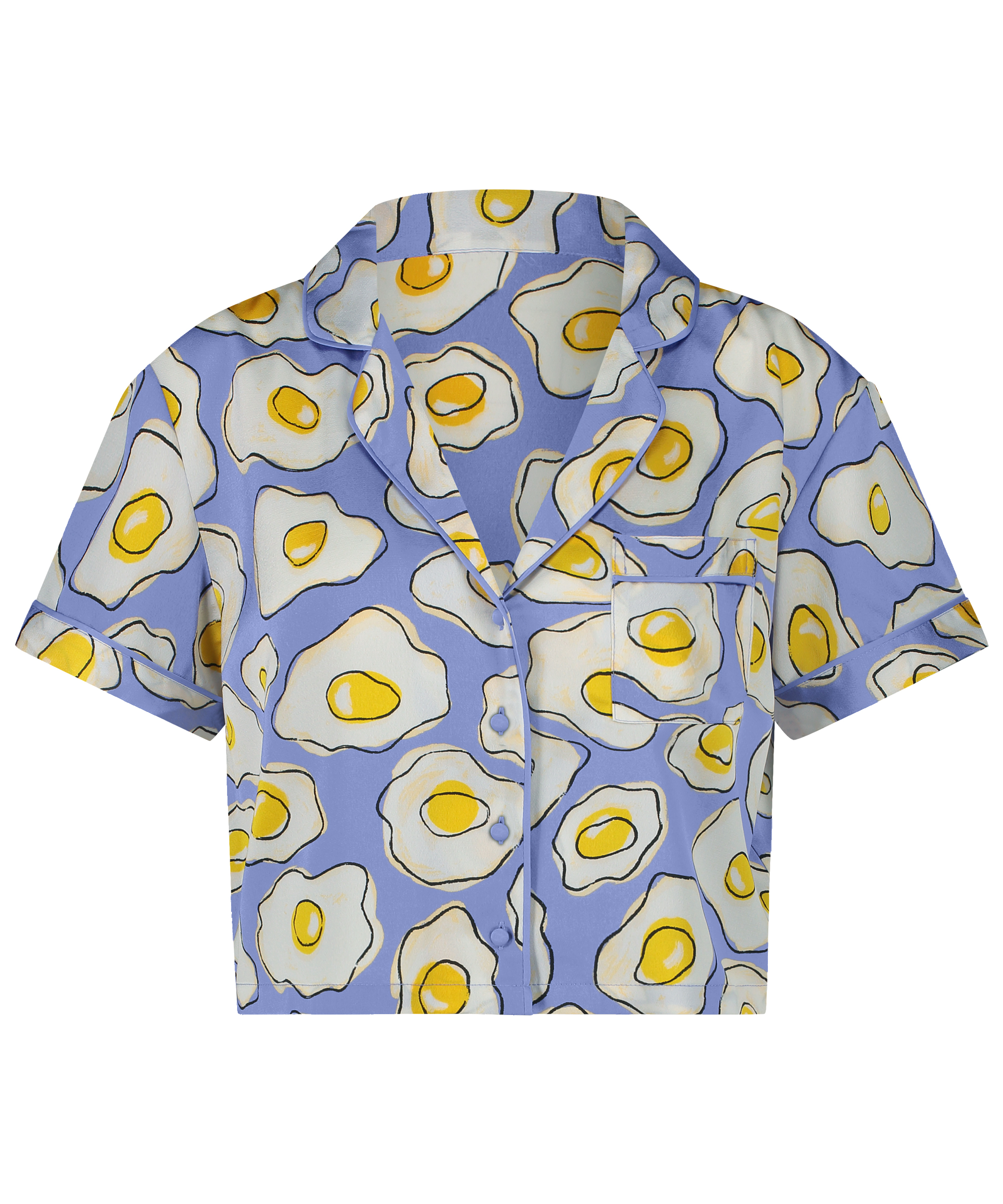 Kortärmad jacka i Satin, Lila, main