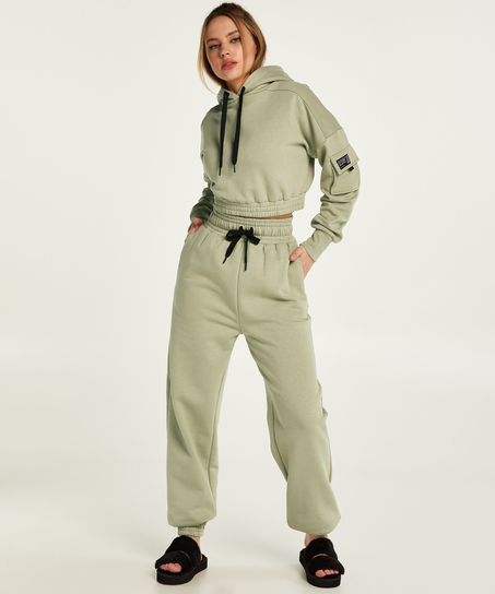 Cropped Hoodie Sweat Kim Petras, Grön