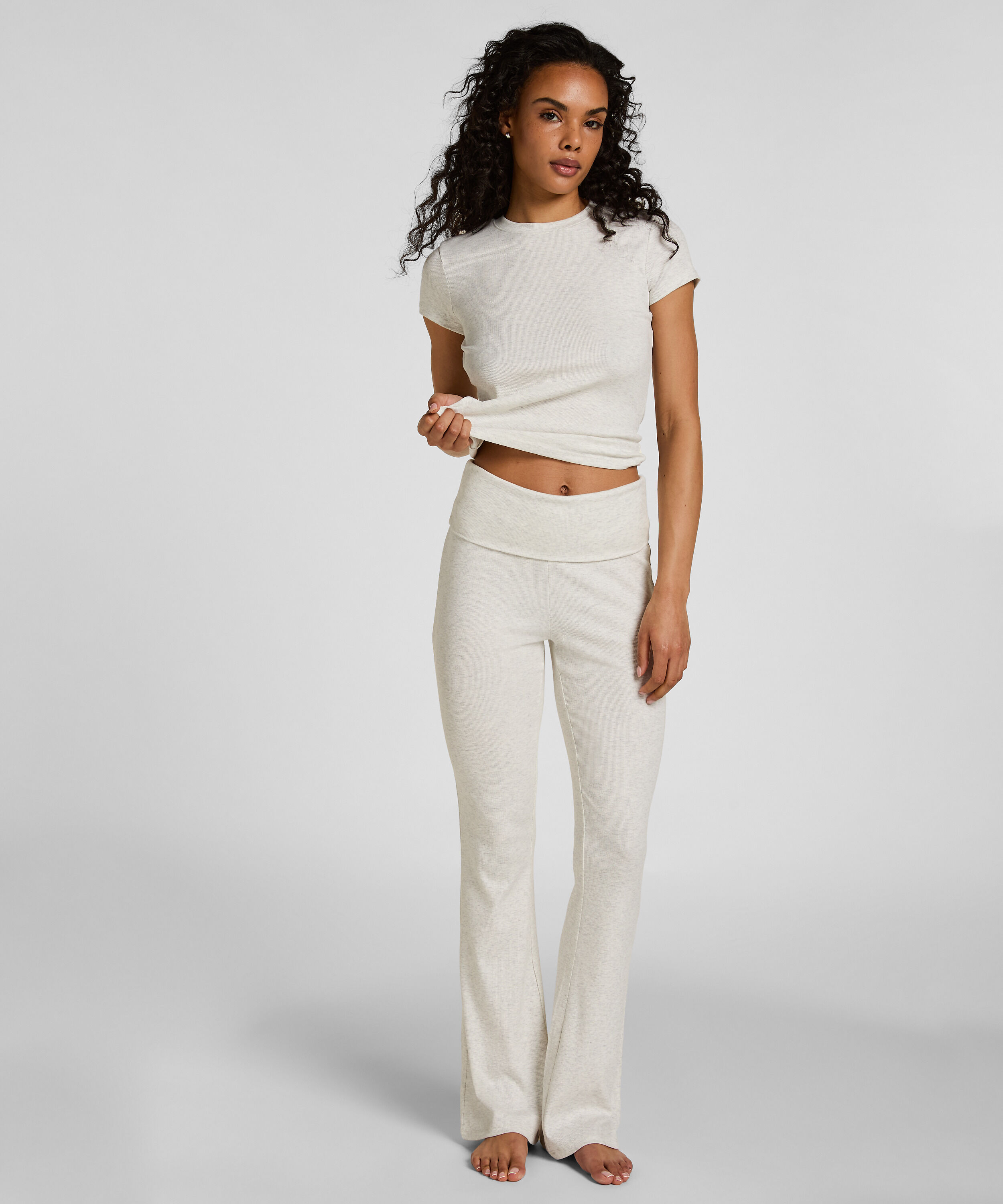 Flared Lounge Pants, Grå Flared Lounge Pants, Grå