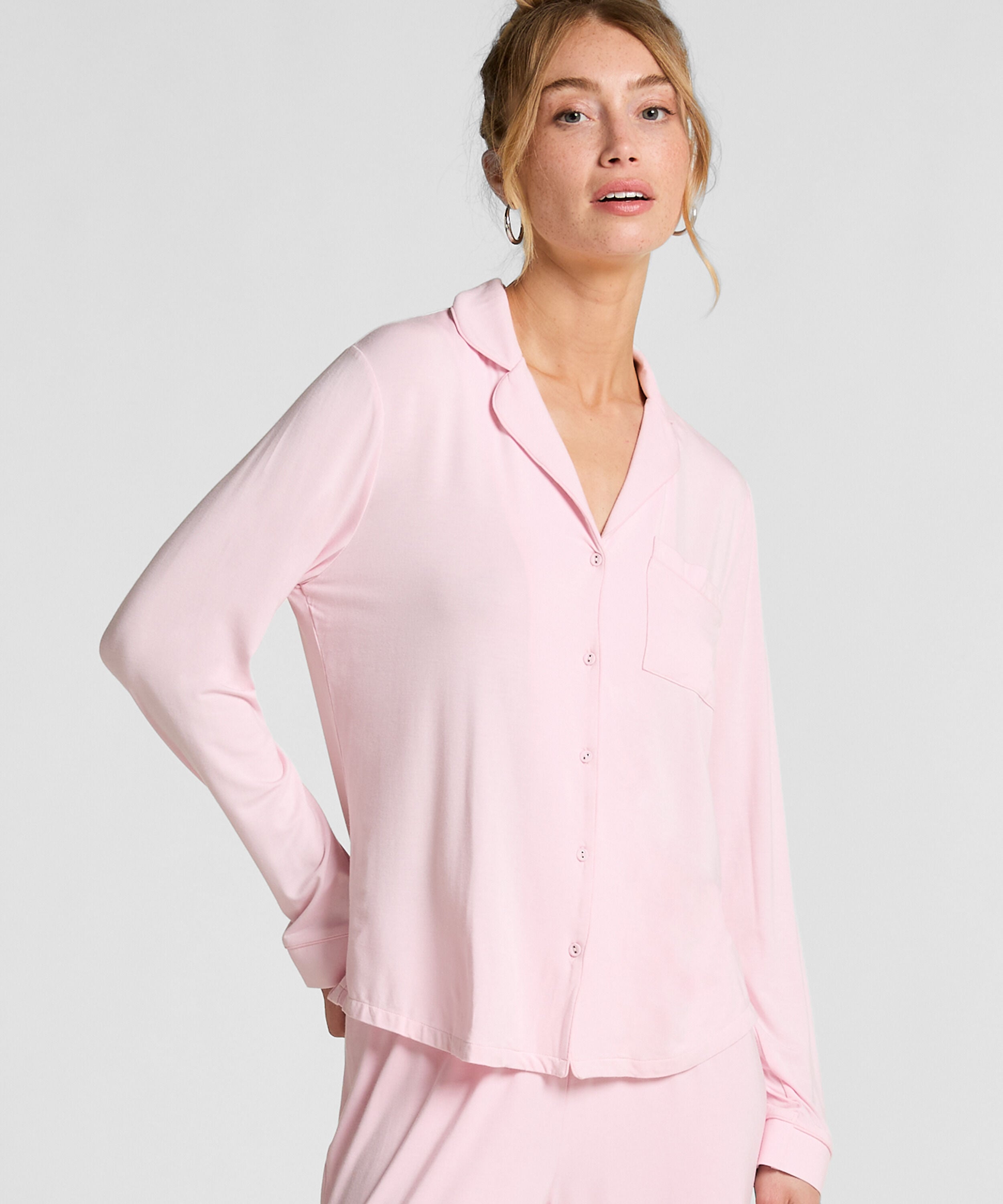Långärmad jerseyjacka Essential, Rosa