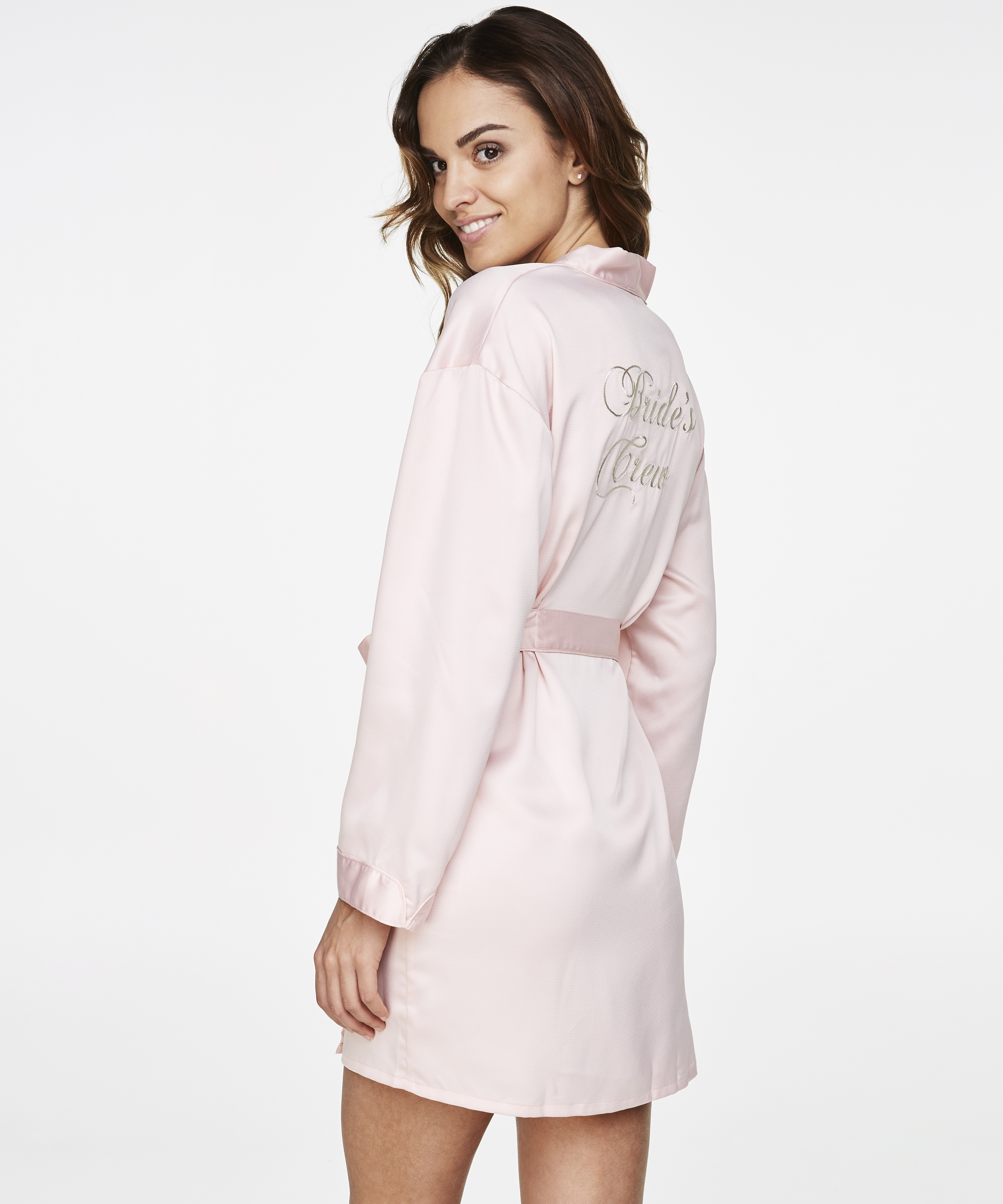 Kimono Satin Brides Crew, Rosa, main