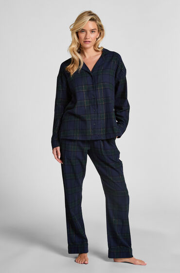 Hunkemöller Pyjamasbyxori flanell Blå
