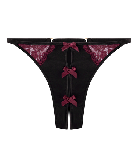 Ambra högt skuren stringtrosa, Svart