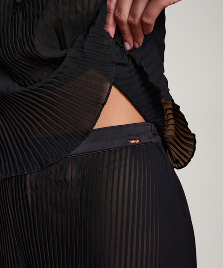 Plisse shorts, Svart