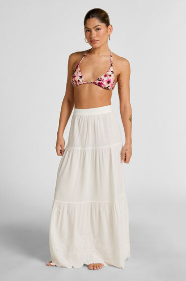 Hunkemöller Broderad kjol Vit