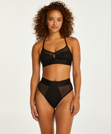 Högt skuren Brazilian-trosa Flexing, Svart