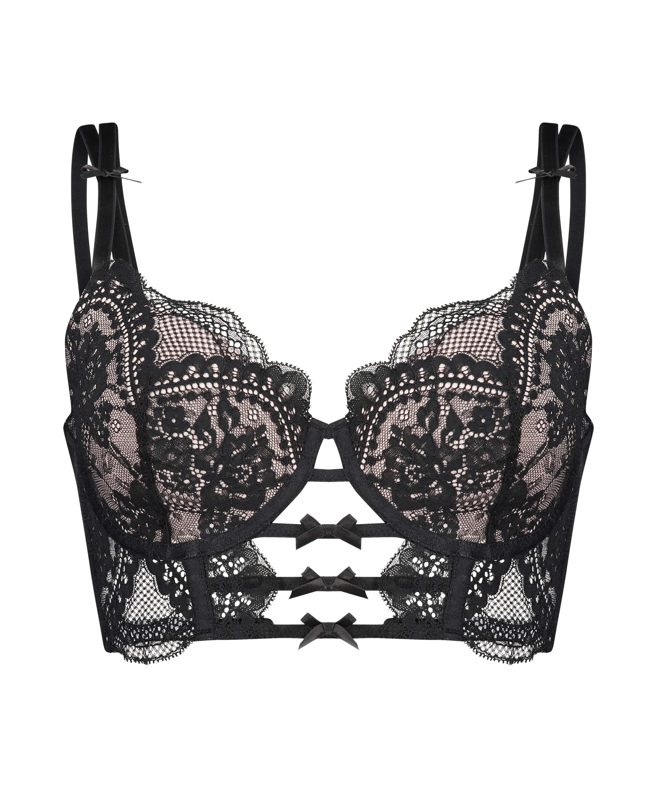 Oceana formpressad longline-bh med bygel Rebecca Mir, Svart, main