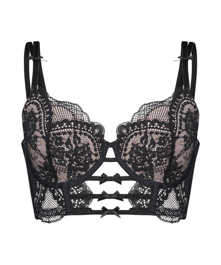 Oceana formpressad longline-bh med bygel Rebecca Mir, Svart