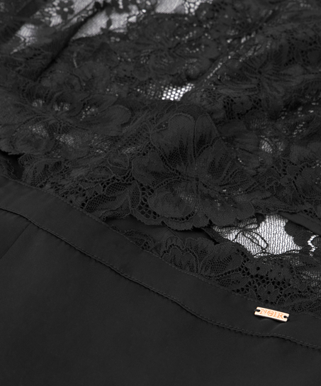Overall i satin och spets Gabriel, Svart