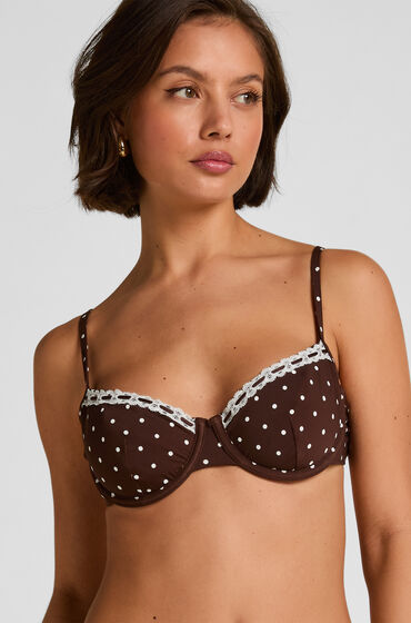 Hunkemöller Icke-Vadderad Bygel Bikini-Top Algarve Brun — produktbild