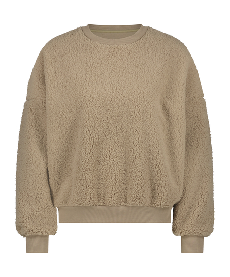 Fleece-topp Teddy, Brun