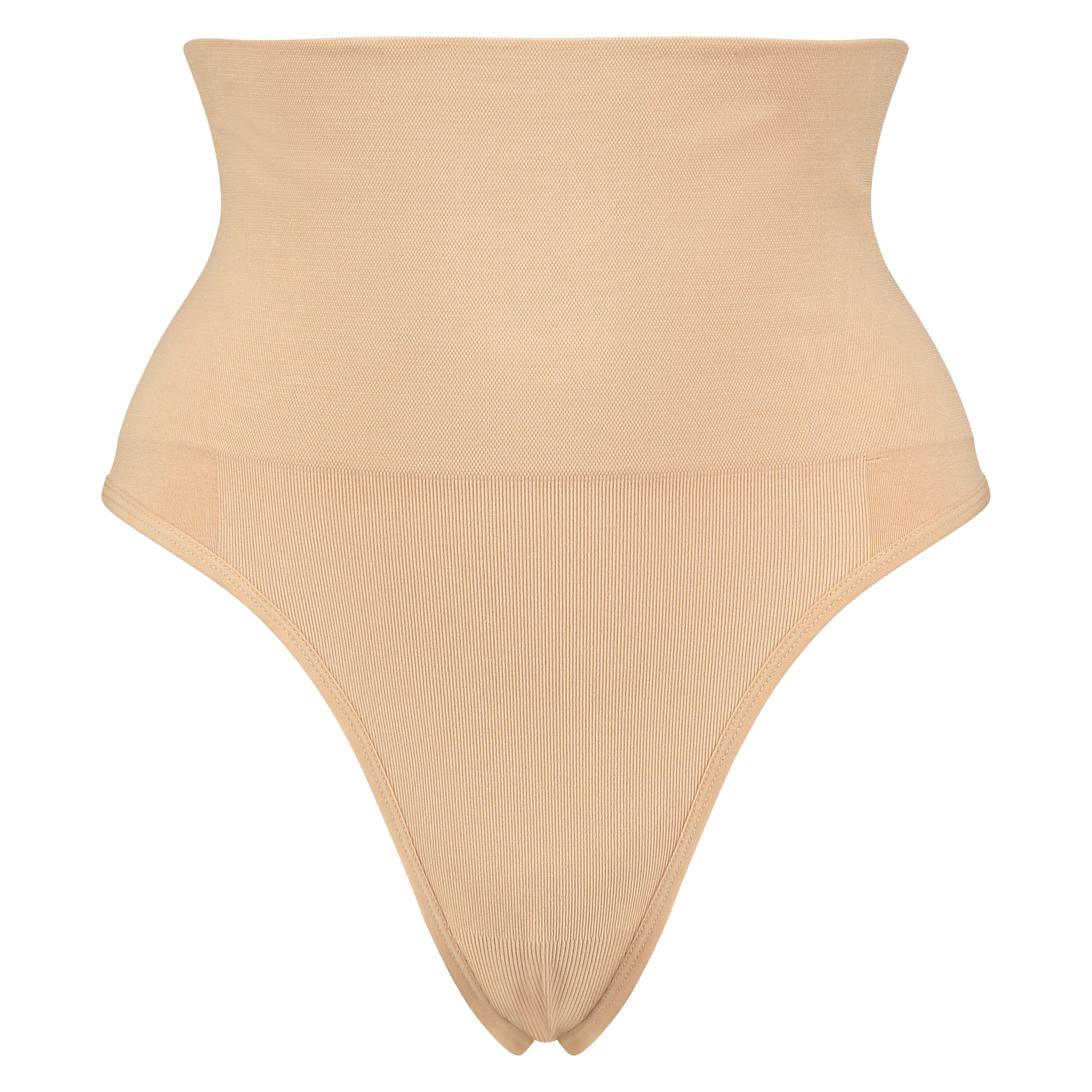 H&ouml;g uppstramande stringtrosa Seamless, Beige