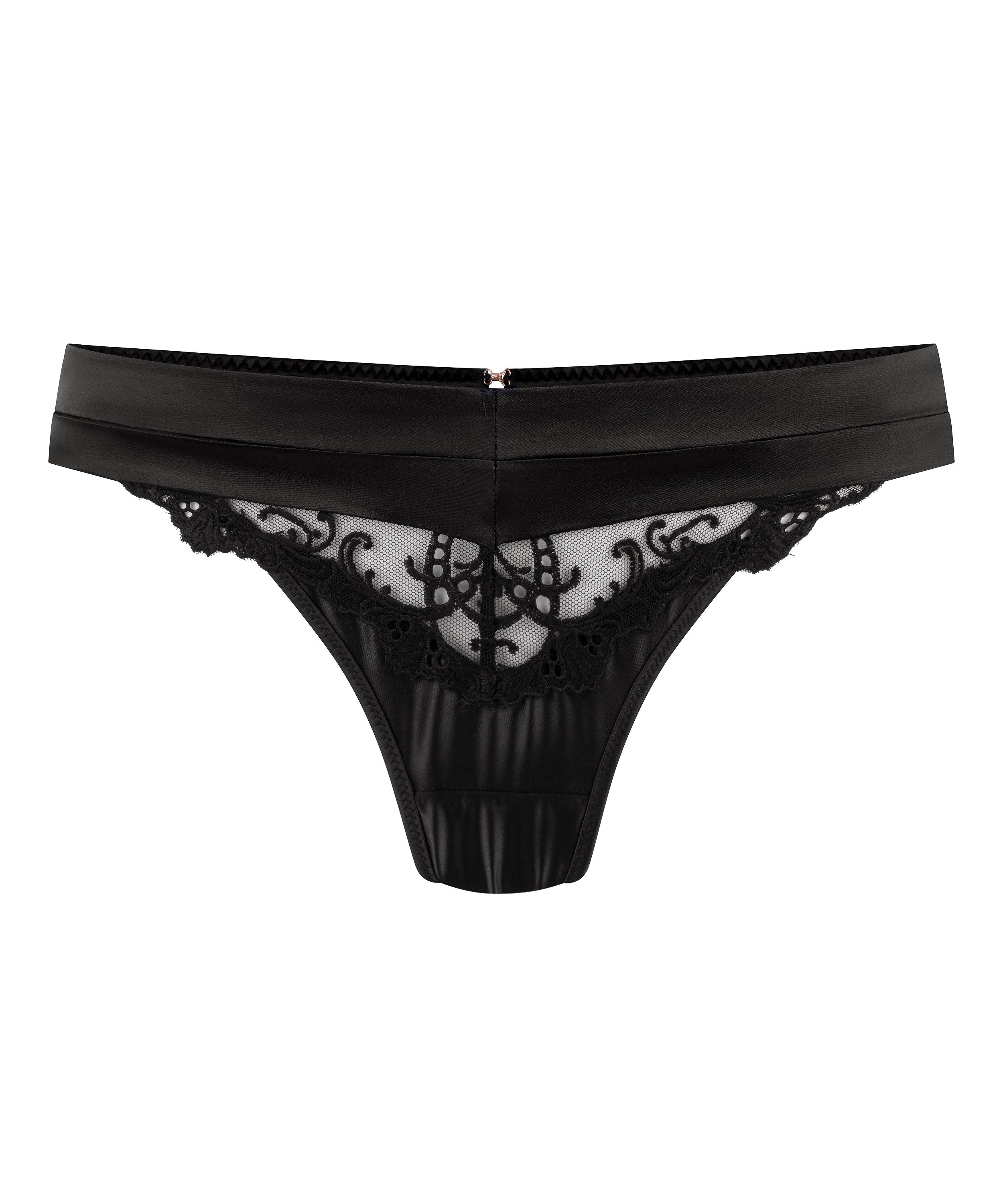 Sveta högt skuren stringtrosa, Svart, main