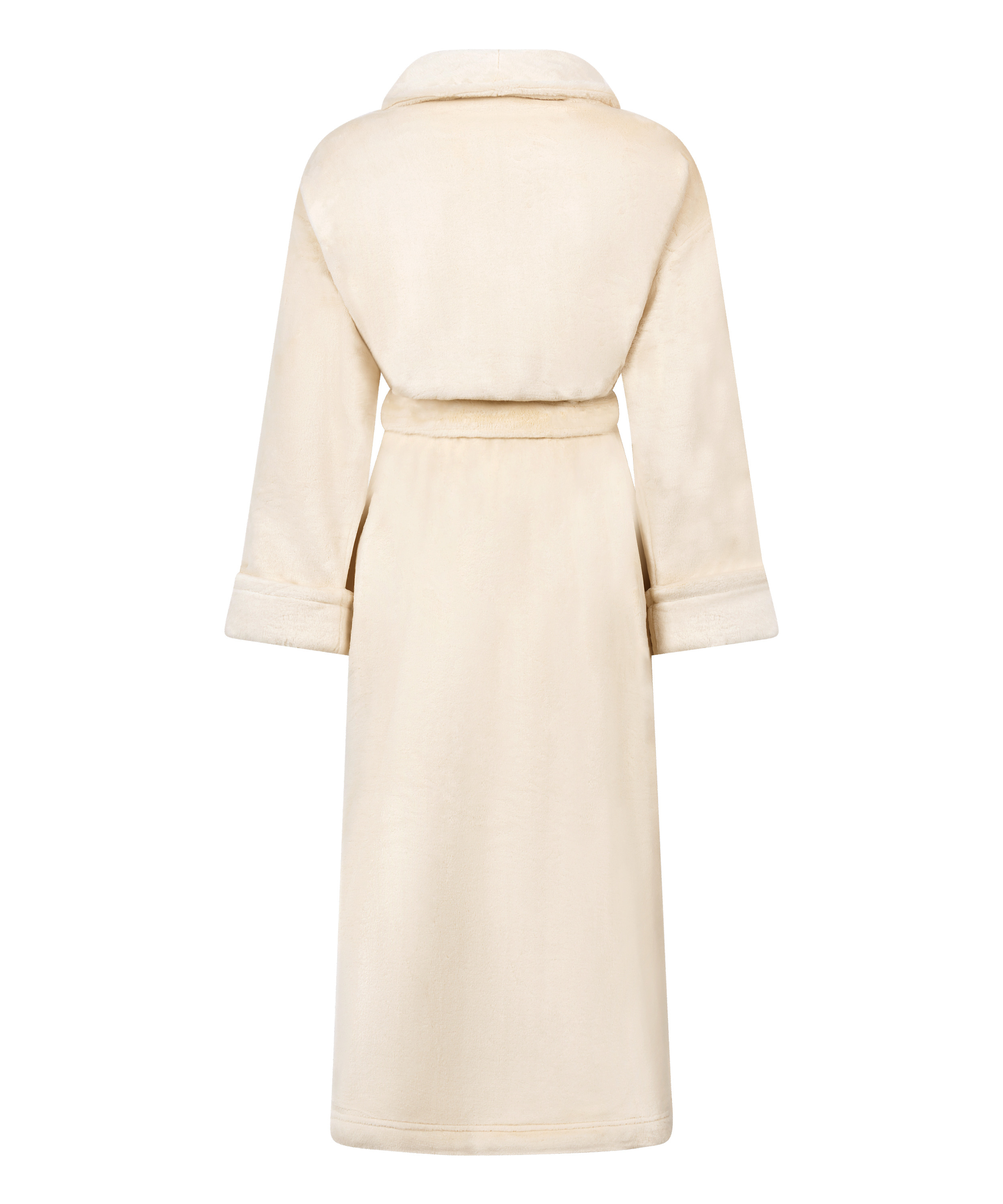 Mjuk badrock i fleece, Vit, main