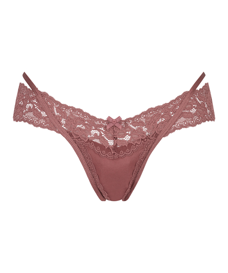 Elliena extralåg V-stringtrosa, Röd