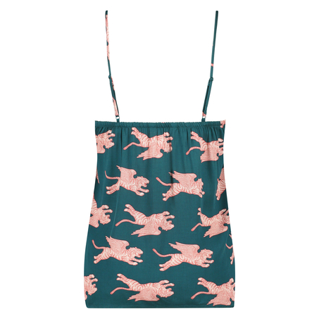 Cami i vävt tyg, Blå