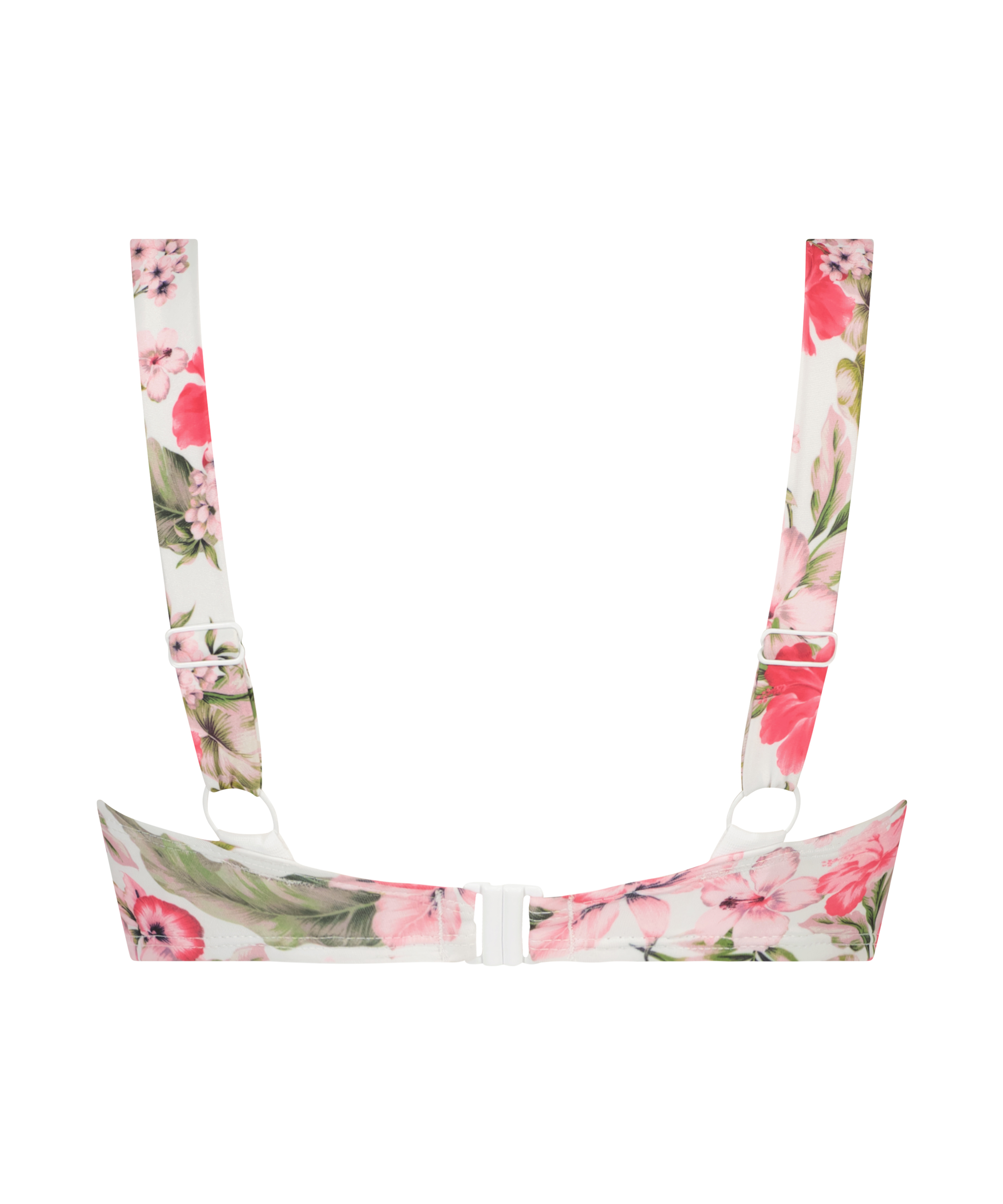 Tropical formpressad bandeau bikinitopp, Vit, main