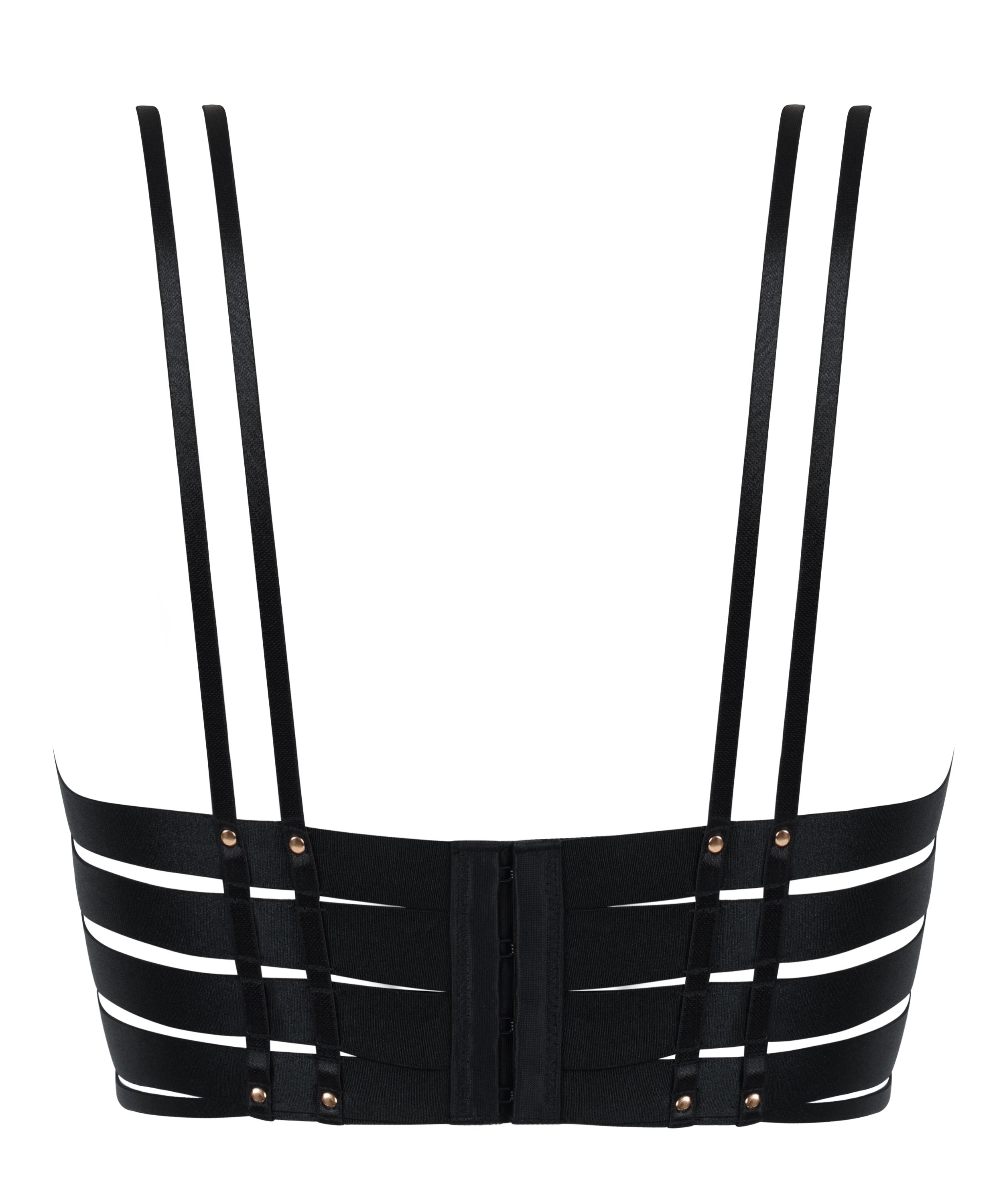 Icke-formpressad longline bygel-bh Athena, Svart, main