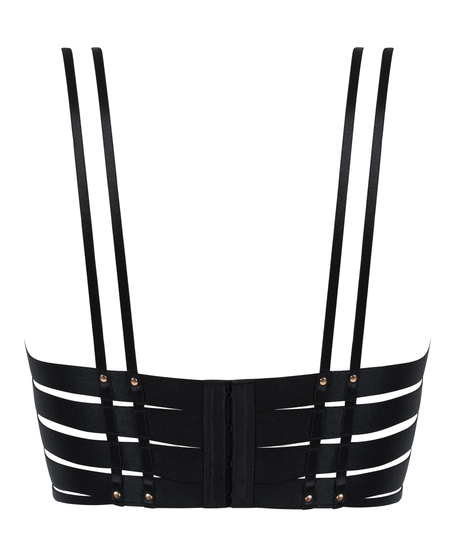 Icke-formpressad longline bygel-bh Athena, Svart