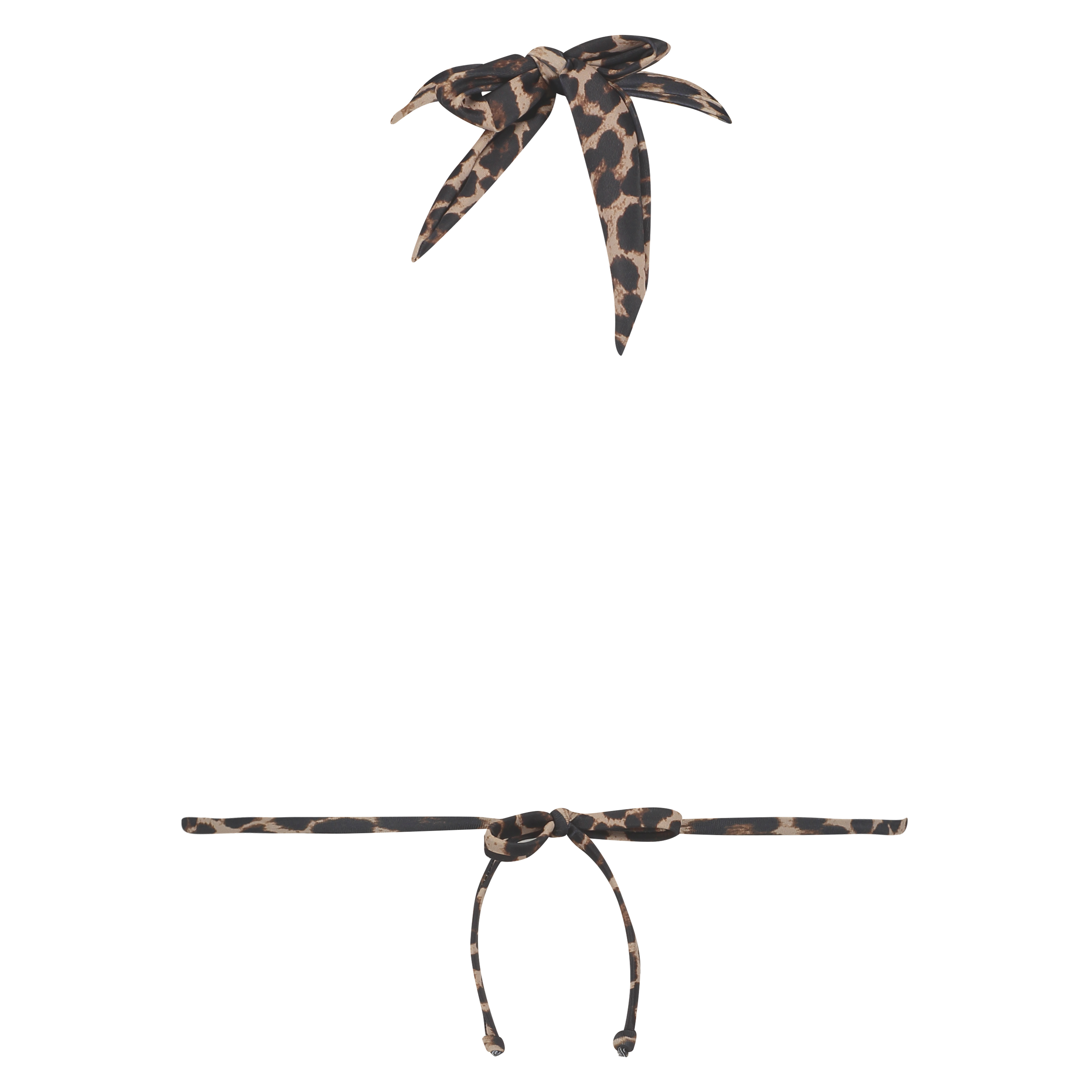Leopard triangel-bikiniöverdel, Beige, main