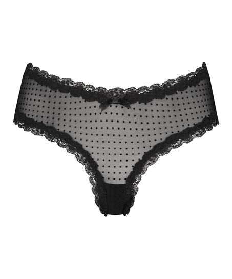 Brazilian-trosa V-shape mesh, Svart
