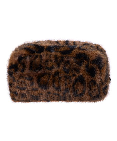 Sminkv&auml;ska med leopard scrunchie, Svart