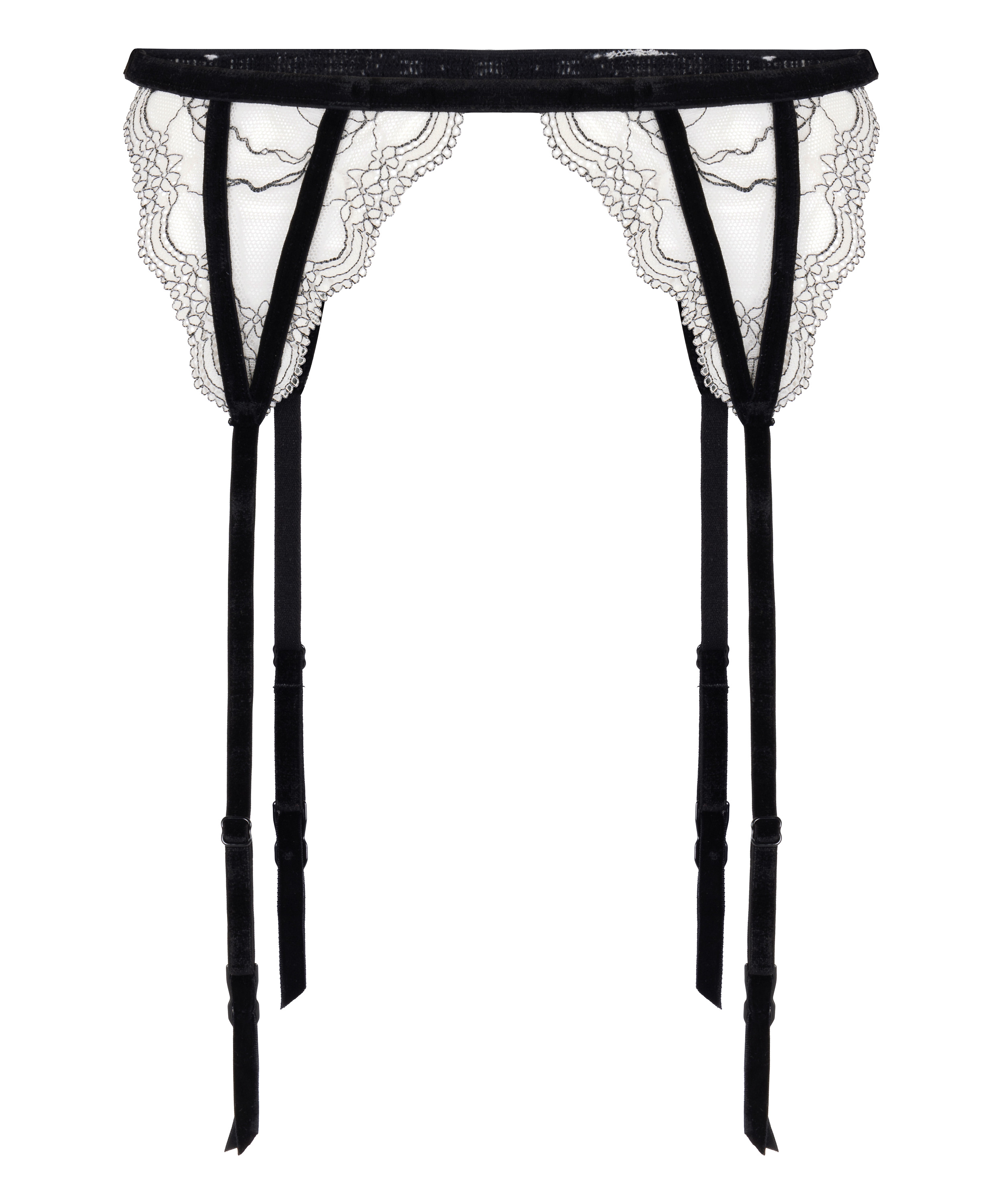 Strumpeband Agnes, Vit, main