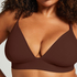Triangel Bralette Smooth, Brun