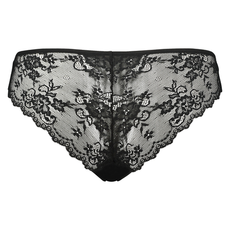 Brazilian-trosa Invisible Lace Back, Svart