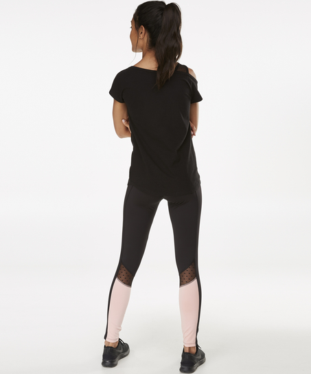 Kortärmad sporttopp HKMX Branded, Svart