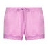 Shorts i sammet och spets, Rosa