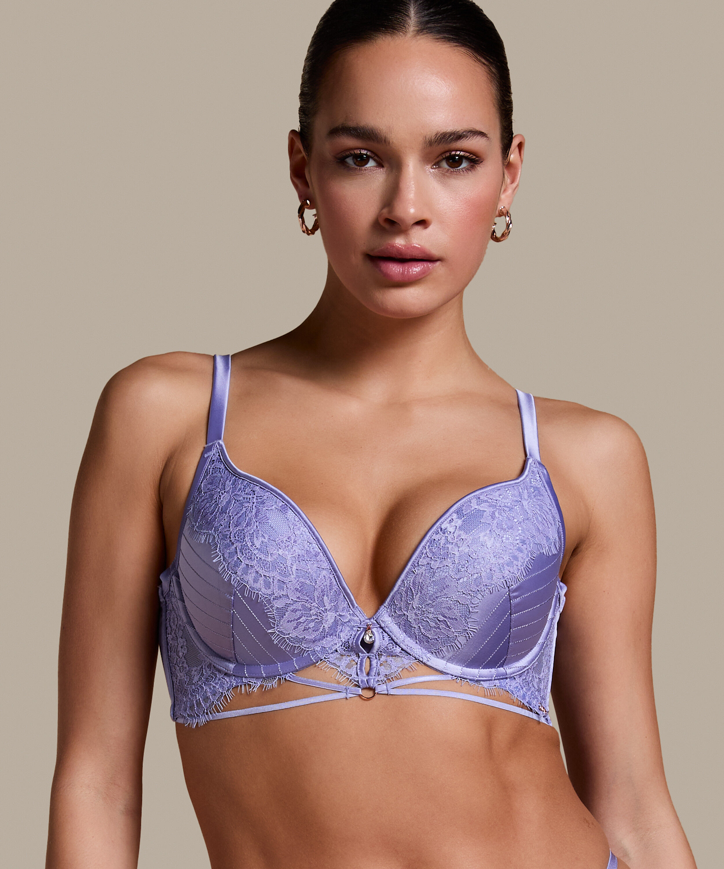 Charlie vadderad bygel push-up bh, Lila