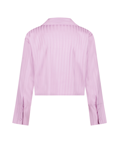 L&aring;ng&auml;rmad jacka i satin, Lila