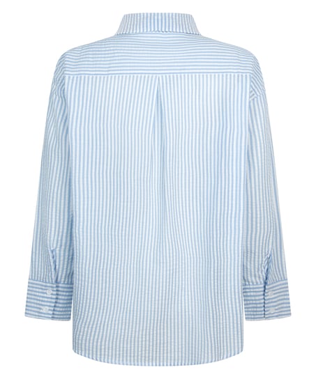 Pyjamastopp bomull, Bl&aring;