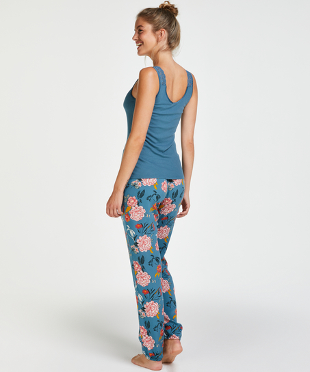 Ribbstickad undertr&ouml;ja med spets, Gr&ouml;n