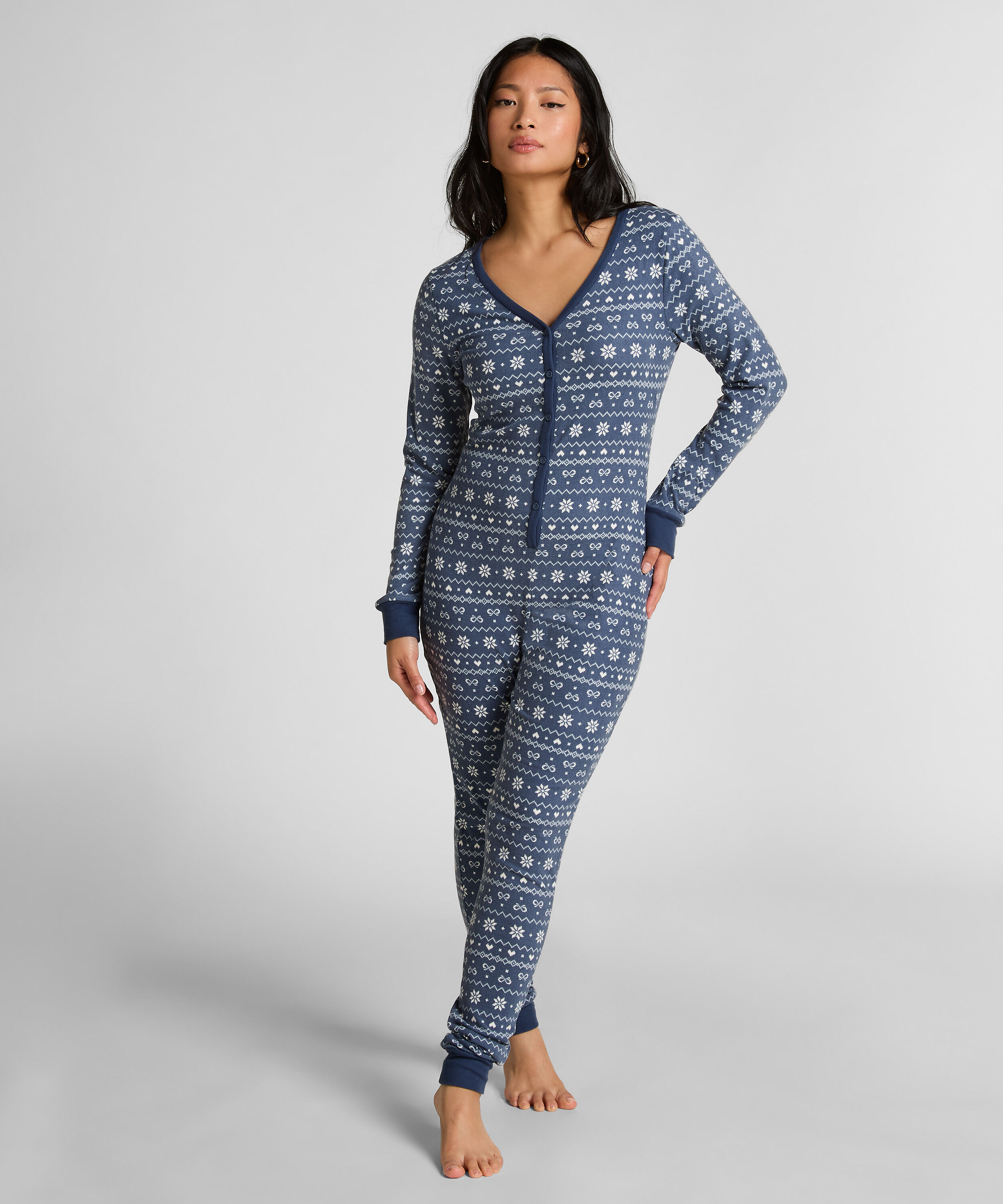Fairisle onesie jersey, Blå