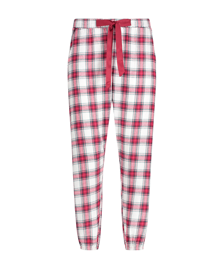 Petite Twill Check Pyjama pants, r&ouml;d