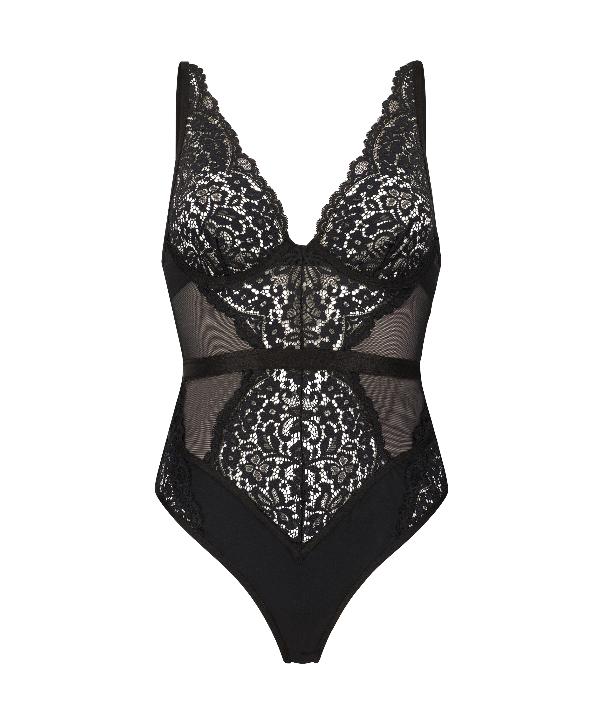 Rose underwired body, Svart, main