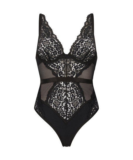 Rose underwired body, Svart