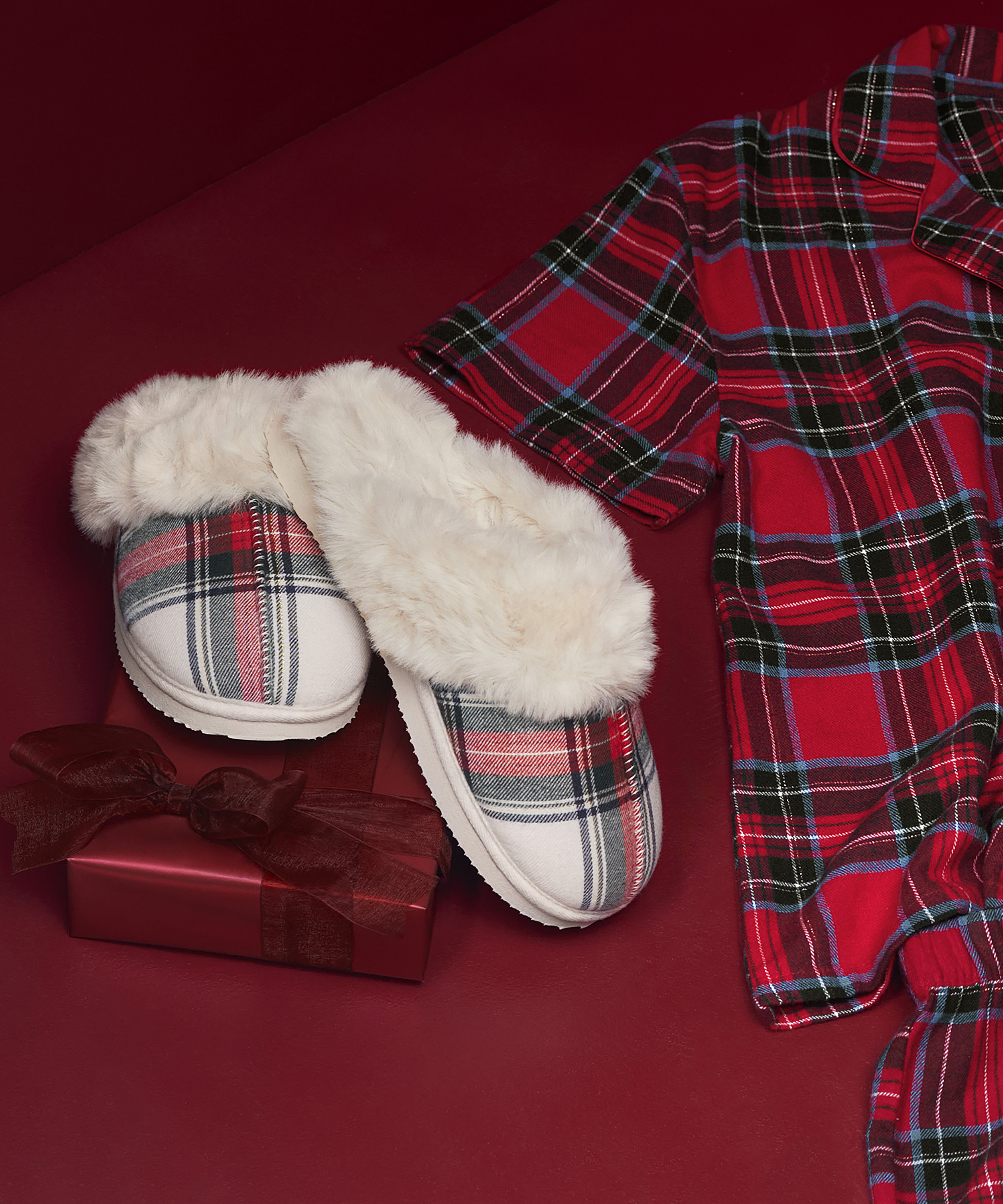 Teddy Mule Slipper, Vit, main