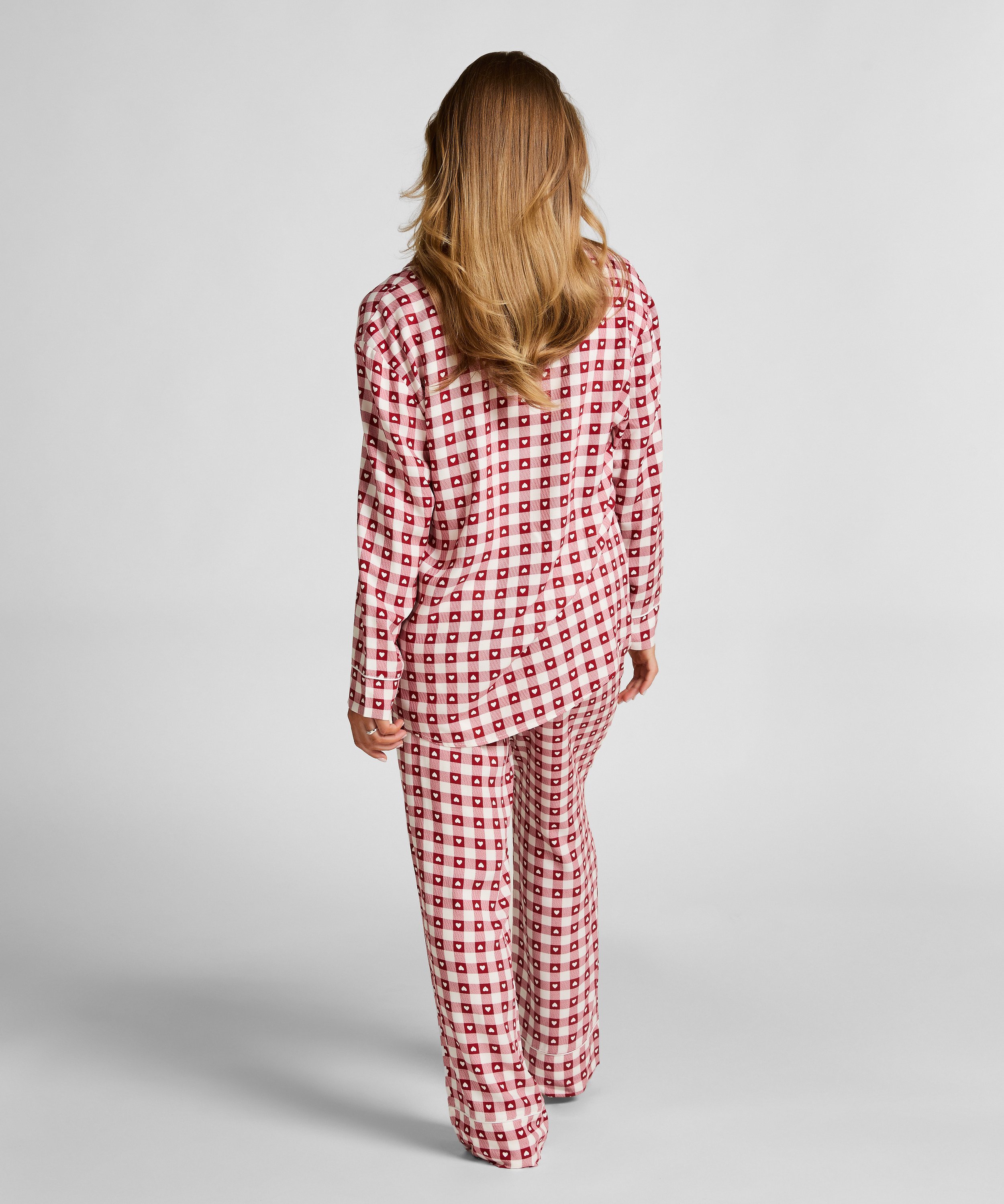 Pyjamasset i twill, Röd, main