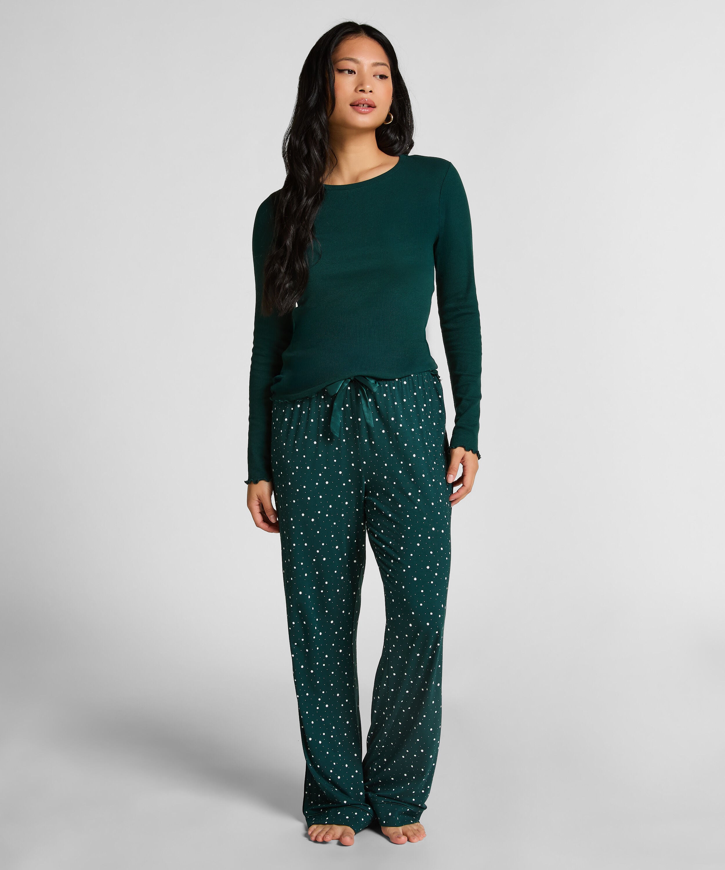 Pyjamasbyxa Jersey, Grön