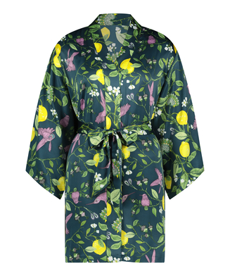 Kimono Satin, blå