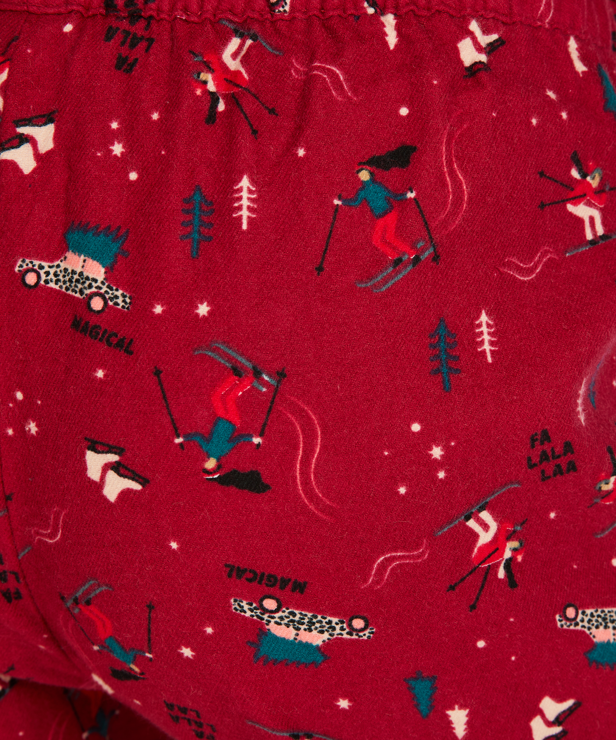 Petite Twill Pyjama pants, röd, main