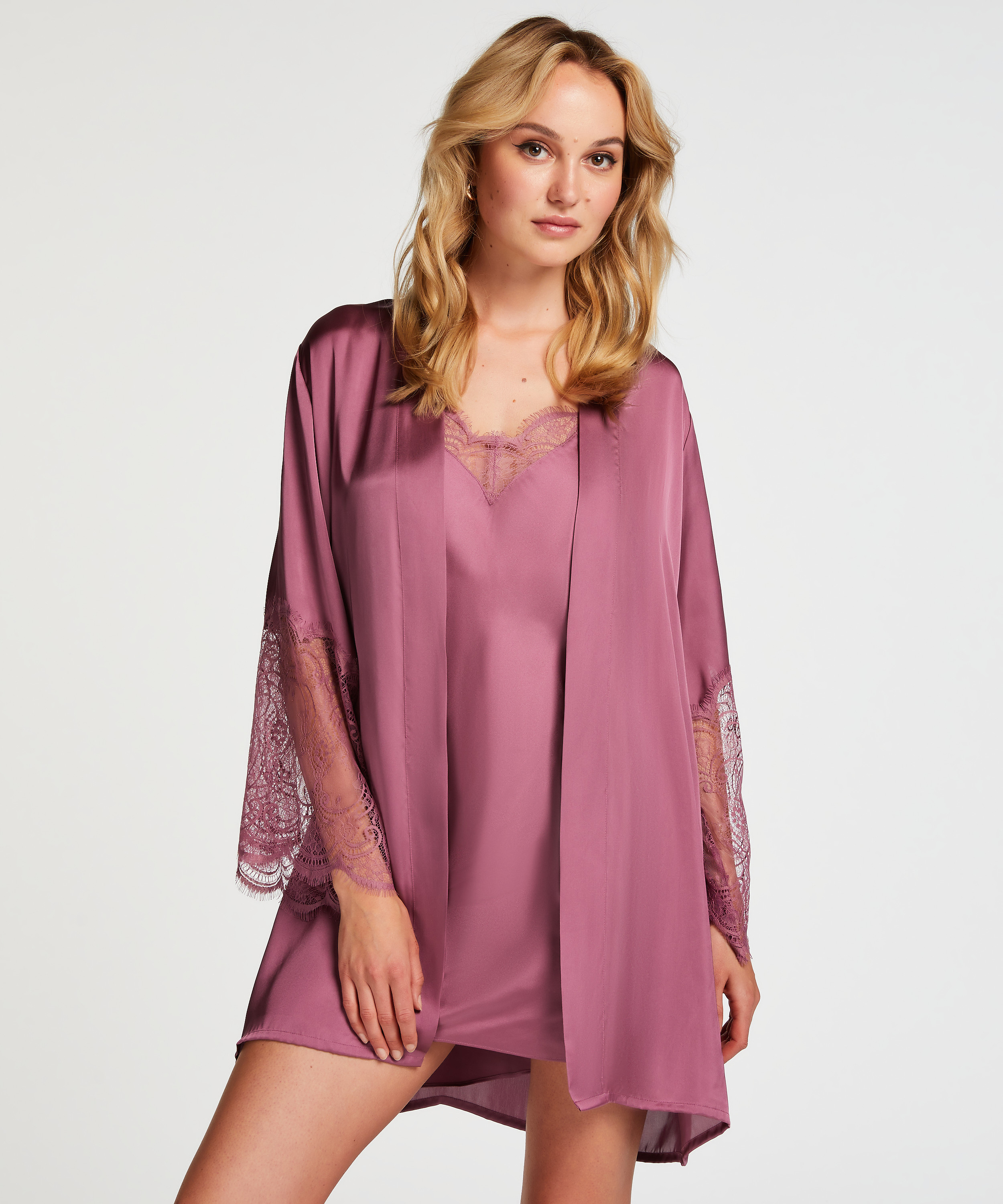 Kimono Satin, Lila, main